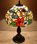 Stained Glass Tiffany Style Hummingbird Table Lamp 12 Inch Shade And 18 Inch Tall Bedside Desk Reading Light Antique Green Bronze Base UL Listed