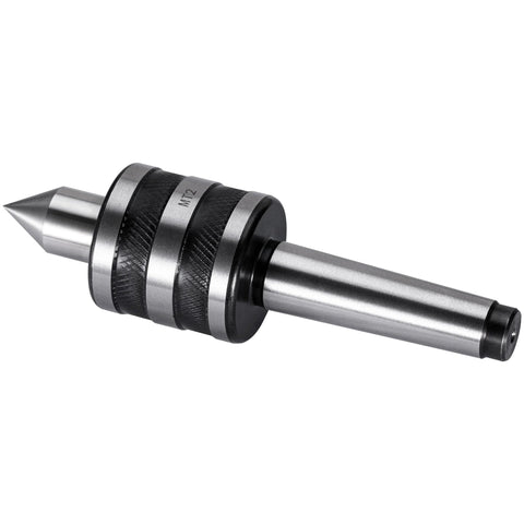 MT2 Live Center For Lathe And CNC Milling, Precision Rotary Live Center With 2MT Shank, 60 Degree Point, front view.