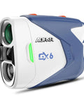 Blue and white Dope Golf Rangefinder With Slope And Replaceable Charging 1000 Yard Laser Range 7X Magnification close-up