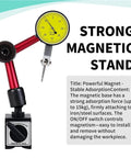 Beefy Lever Dial Indicator Magnetic Holder And Stand Kit For Precision Measurement With Pro Grade Probes Magnetic Base And Tools Micrometer Dial Gauge 0.8mm Stand B on magnetic base