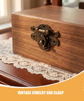 Old School Retro Decorative Jewelry Box Hasp Latch With Screws Zinc Alloy Antique Small Box Clasp on wooden box