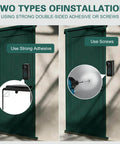 Adjustable 45 Degree Wall Mount Bracket For 2025 Video Doorbell Gen 2 shown with adhesive and screw installation on a door.