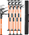 Front view: eight orange VEVOR cabinet jack support poles with clamps; steel telescoping, 45.7–114.2 in