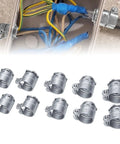20 Pack Top Shelf Zinc Alloy Squeeze Conduit Fittings Three Quarter Inch heavy duty electrical connectors, showcasing metal connectors for wiring.