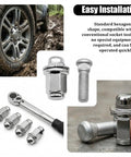 Sturdy 8PCS M12 Lug Nut Kit For Toyota ES250 Pickup RX300 Steel Wheel Studs Fitment OEM 90942-01058 on wheel with socket