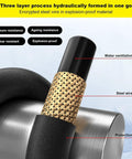 POHIR power washer hose, 100 ft, braided steel wire, 3/8 in quick-connect, 4200 PSI, includes two quick-connect kits