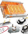 Upgraded 279838 Dryer Heating Element Drop In Replacement With Easy Install Compatible With Major Whirlpool Kenmore Maytag Amana Roper Dryers Includes Thermostat And Thermal Fuse Replaces 2406026 3403585 W10724237 with parts and accessories in view.
