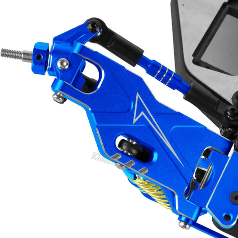 Alloy Front And Rear A Arms Upgrade For 1/10 Rustler 2WD And Stampede 2WD VXL RC Cars Navy Blue CNC Machined 6061 T6 Aluminum