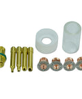 TIG Welding Torch Accessory Kit With Wedge Collets 4CBGS 4C GS Series Tungsten Adapters, Screens, Gas Saver, Quartz Nozzles