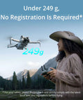 Ultra Lightweight 4K Drone With Camera For Beginners, 249g, flying outdoors with user in scenic landscape, no registration required