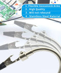 Flexible gooseneck arms of Helping Hand Soldering Third Hand Tool With Flexible Arms And Soldering Iron Stand PCB Holder