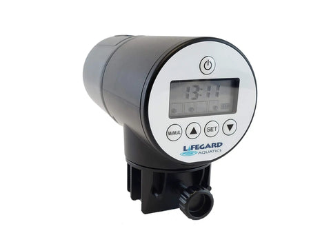 Automatic Fish Feeder With USB Rechargeable Battery Four Daily Feedings One To Three Drops Per Feeding Digital LED Display