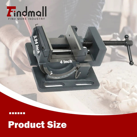 4 Inch Angle Drill Press Vise With 0 To 90 Degree Tilting Clamp Iron Cradle Style Vise For Drilling Machine Pro Grade