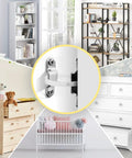 Heavy Duty Anti Tip Furniture Anchors 4 Pack securing various furniture to wall with child proofing straps and brackets.