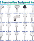 60 Piece Heavy Equipment Keys Master Set For Construction Machinery And Forklifts Ignition And Operator Keys layout