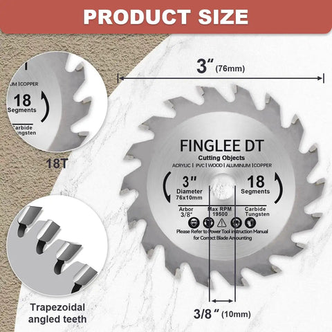 3 Inch TCT Circular Saw Blade For Woodworking With High Precision Beastly Sharp Teeth And Smooth Burr Free Cuts Through Solid Wood
