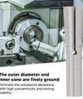 Top Grade Lathe Chuck And Tool Holder Collet Set For Milling Machines With 4MM Diameter shown on CNC machine, finely ground design for precision.