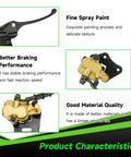 Pit Bike Front Brake And 12mm Rear Hydraulic Disc Caliper Assembly, gold and black components, focus on material and braking performance.