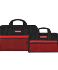 Two Tool Bag Set With 13 Inch And 18 Inch Open Mouth Zippered Bags For Quick Access And Easy Carry 600D Denier Durable Construction Pockets And Handles