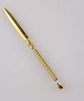 Premium Gold Woodturning Jig Set For Crafting Letter Openers Six Pack Bushing Template Guide showing a sleek gold letter opener tip.