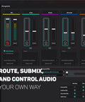 Mixing suite interface for USB XLR Audio Interface For Creators With Built In DSP Mic Chain, showing control sliders.