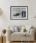 Vintage Airship Wall Art Print Model 4 With Inset Bust Portrait Of The Graf Airship Ready To Frame Museum Quality Reproduction