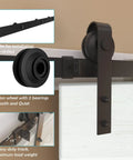 8 Ft Barn Door Hardware Kit No Fuss Easy Install Smooth Quiet Sliding Single Door Track For Low Ceiling Rooms Modular Track System