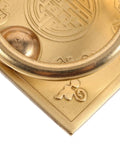 Close-up of Antique Brass Cupboard Handle Thickened 6cm Ring Pull For Wardrobe, Drawer with intricate design details