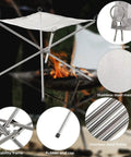 Portable Camping Fire Pit With Collapsible Stainless Steel Mesh Ideal For Bonfire BBQ Patio Backyard Or Garden Easy Carry Bag Included