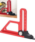Table Saw Height Gauge 0 To 60mm Depth Setup Tool With 45 Degree Angle For Precise Alignment, shown measuring depth