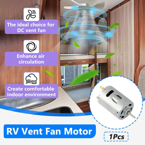 12V DC Fan Motor For RV Vent Fans With Round Shaft Fits Ventline BVD0218-00 And Ventline Ventadome Replacement in camper