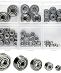 60 Piece Six Size Deep Groove Ball Bearing Kit with 625ZZ 624ZZ 623ZZ 693ZZ 683ZZ 682ZZ Double Shielded in storage case