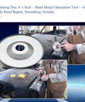 Using 4.5 Inch Shrinking Disc For Angle Grinder Pro Grade 5/8 Inch 11 Spindle Fits 4-1/2 Inch Tool Auto Body Panel Repair