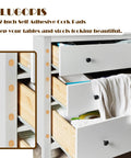 Top Shelf Bulk Pack 2000 Self Adhesive Cork Bumper Pads For Cabinet Doors Furniture Protectors Scratch Resistant Cushions on drawer