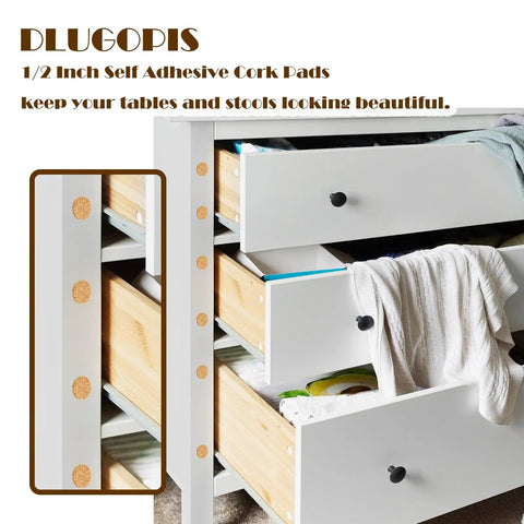 Top Shelf Bulk Pack 2000 Self Adhesive Cork Bumper Pads For Cabinet Doors Furniture Protectors Scratch Resistant Cushions on drawer
