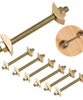 Heavy Duty Furniture Fastening Connectors Countertop Connector showing six gold plated draw bolts for secure table joints.
