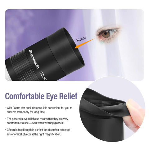 2 Inch Kellner Wide Field Eyepiece 32mm Fully Multi Coated Lens With Filter Thread For Telescope Accessory closeup