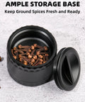 Open aluminum base of 2.5 Inch Aluminum Herb Grinder With Top Storage And Large Bottom Chamber 3 Piece 4 Part Spice Grinder