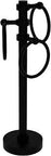 Heavy Duty Vanity Top Towel Ring And Guest Towel Holder In Matte Black Finish Solid Brass Construction With A Heavy Base