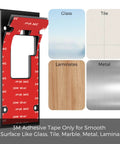 No Drill Doorbell Mount With Mega Strong 3M VHB Adhesive for glass, tile, metal surfaces; damage-free wall mounting plate.