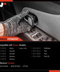 Nissan Right Passenger Interior Door Handle Replacement Textured Black being installed in a car door for Altima and other models.