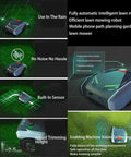 No Fuss Smart Robotic Lawn Mower For Commercial Use with app control, rain-resistant, sensor-equipped, adjustable height, self-charging