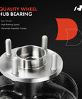 Front Right Steering Knuckle And Wheel Bearing Hub Assembly For Ford Focus 2006 2007 2008 2009 2010 2011 Passenger Side Drop In Replacement Front Suspension Fits 2011 With Four Bolt Wheels, showing close-up of hub bearing and bolts.