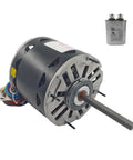 Direct Drive Blower Fan Motor Half HP 115V 1075 RPM 1 Phase 60 Hz 3 Speed Easy Swap Direct Replacement for AO Smith 1056 Fasco D701 GE 3587 Marathon X004 Emerson 1865 with 10uF Capacitor, HVAC motor with capacitor