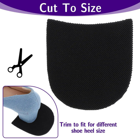 6 Pack Shoe Heel Repair Rubber Pads Replacement For Boots And Shoes Anti Slip Sole Protectors 4mm Thick Black Durable