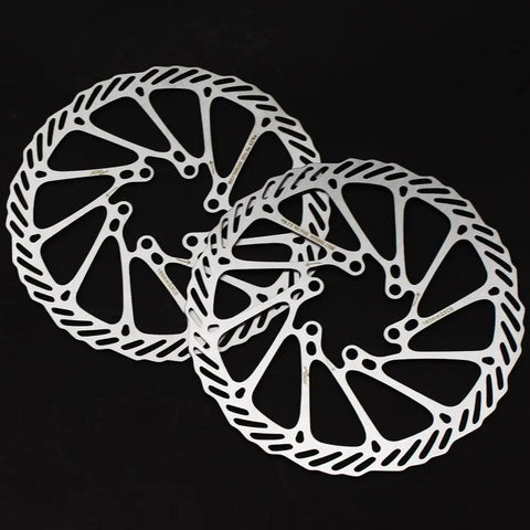 Two 180mm Disc Brake Rotor 2 Pack for Road Mountain BMX Bikes, 6 Bolts, Stainless Steel SUS410, standard 6 bolt pattern.