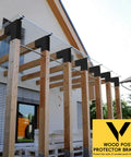 Heavy Duty 14 Gauge Steel L Shaped Pergola Brackets 1 Pack For 4x4 Wood Beams on outdoor pergola structure