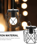Real Deal Industrial Farmhouse Ceiling Light Rustic Iron Flush Mount With Bangin Hand Welded Metal Shades featuring black wire frame.
