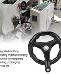 Beefy Heavy Duty Lathe Hand Wheel 160mm Diameter With 16mm Mounting Hole shown in workshop setting with machinery