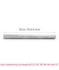 Beefy Strength 0.75 Inch Aluminum Round Bar, 36 Inch Length, 6061-T6 Machinable For CNC Machining, Fabrication, And Marine Projects, Lightweight Yet Durable, Excellent Corrosion Resistance, Great For Tooling And Fixtures. 36 in aluminum round bar